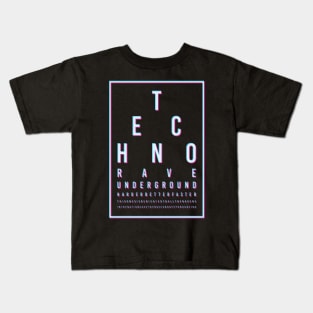 Techno Rave Faster Hardstyle Kids T-Shirt